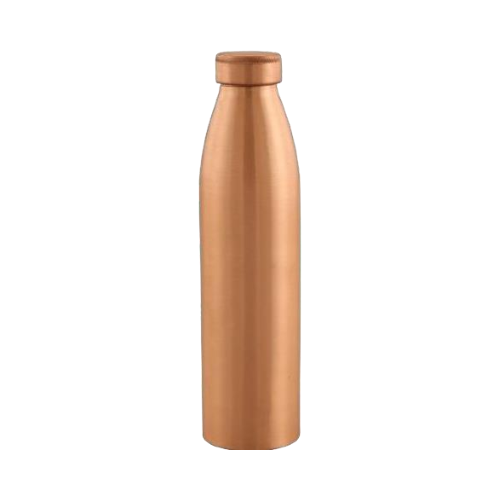 Copper Ruby Bottle - Pure Copper 1000ml, Matte Ruby Finish, Leak-Proof Screw Cap, Corrosion Resistant