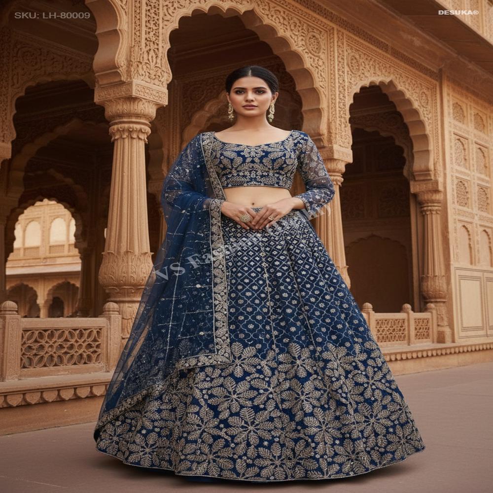 LH-80009 Premium Net Lehenga Choli