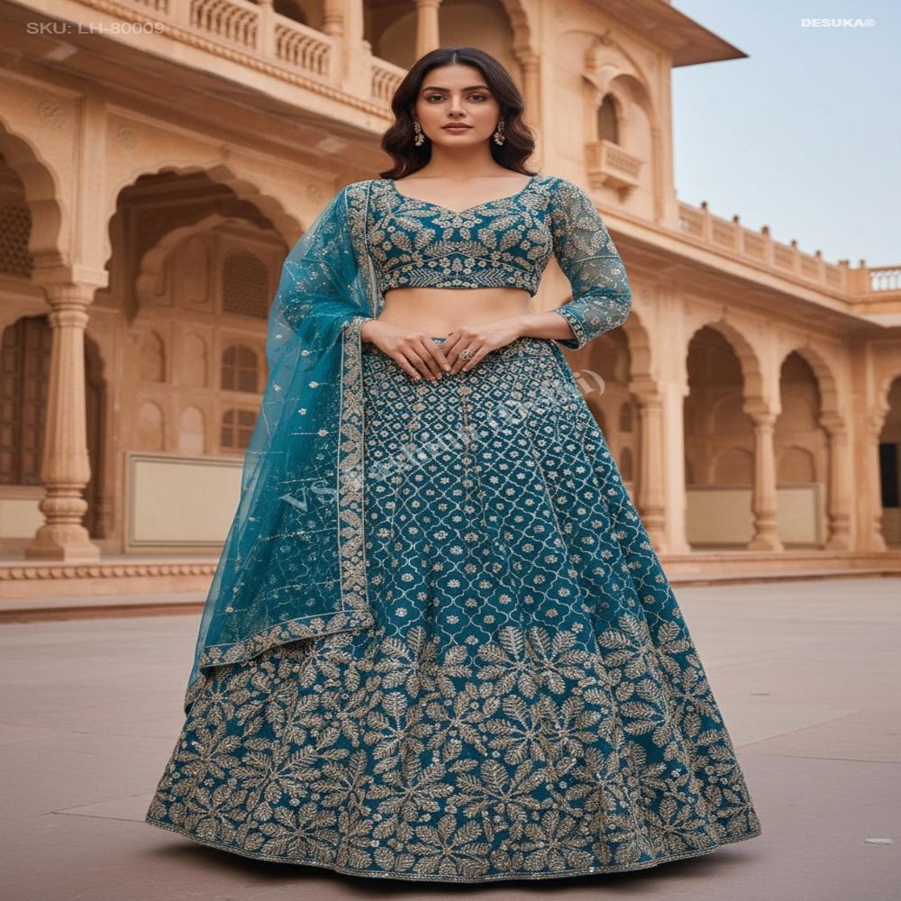 LH-80009 Premium Net Lehenga Choli