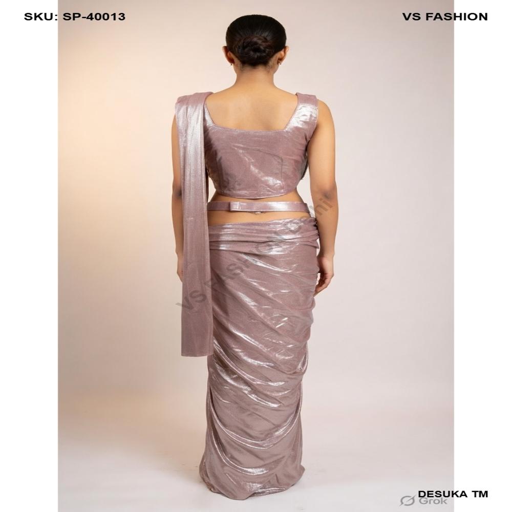 SP-40013 Metallic Pre Drapped Saree