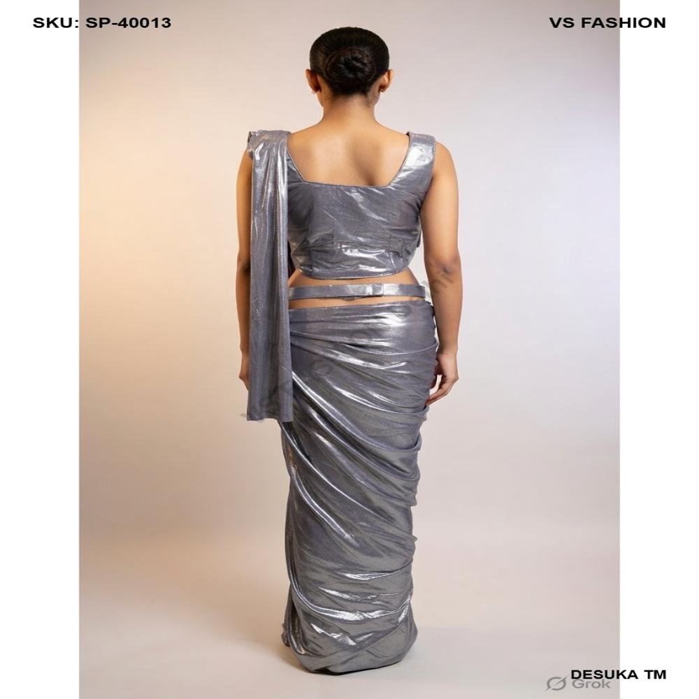 SP-40013 Metallic Pre Drapped Saree
