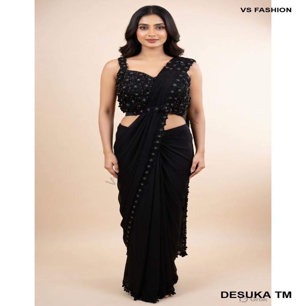 SP-40008 3D Floral Saree