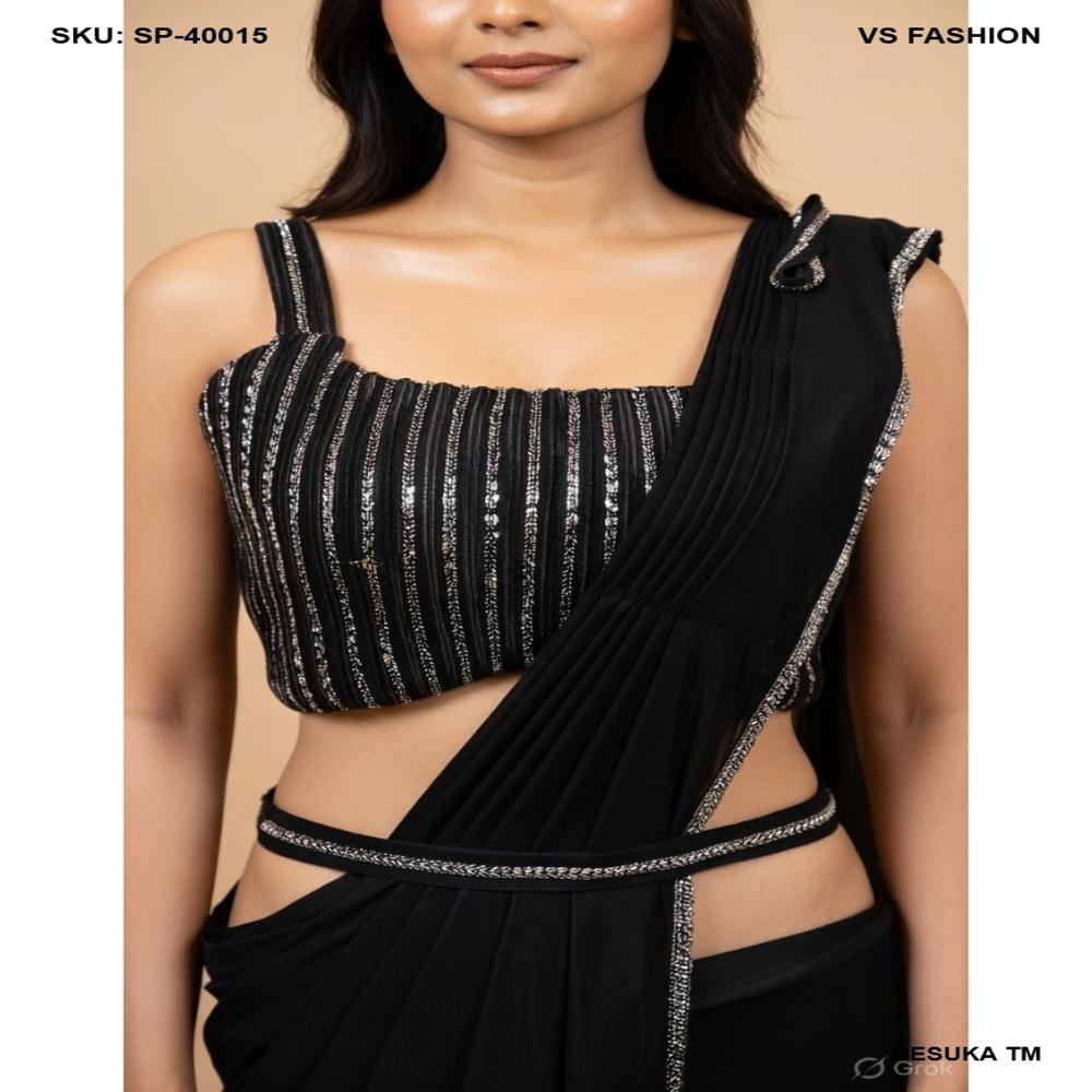 SP-40015 Lycra Pre-Draped Saree
