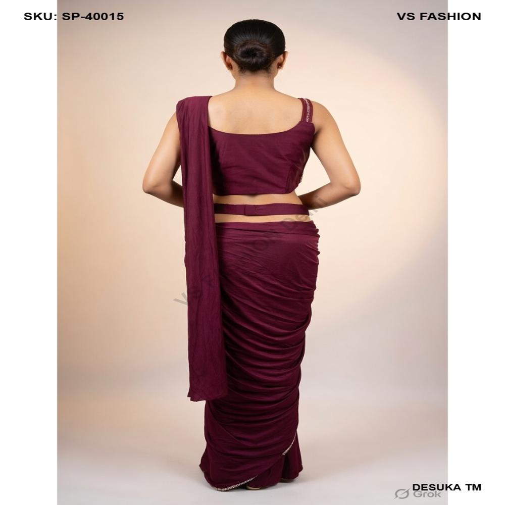 SP-40015 Lycra Pre-Draped Saree