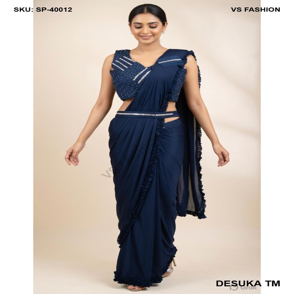 SP-40012 Lycra Ready-to-Wear Saree