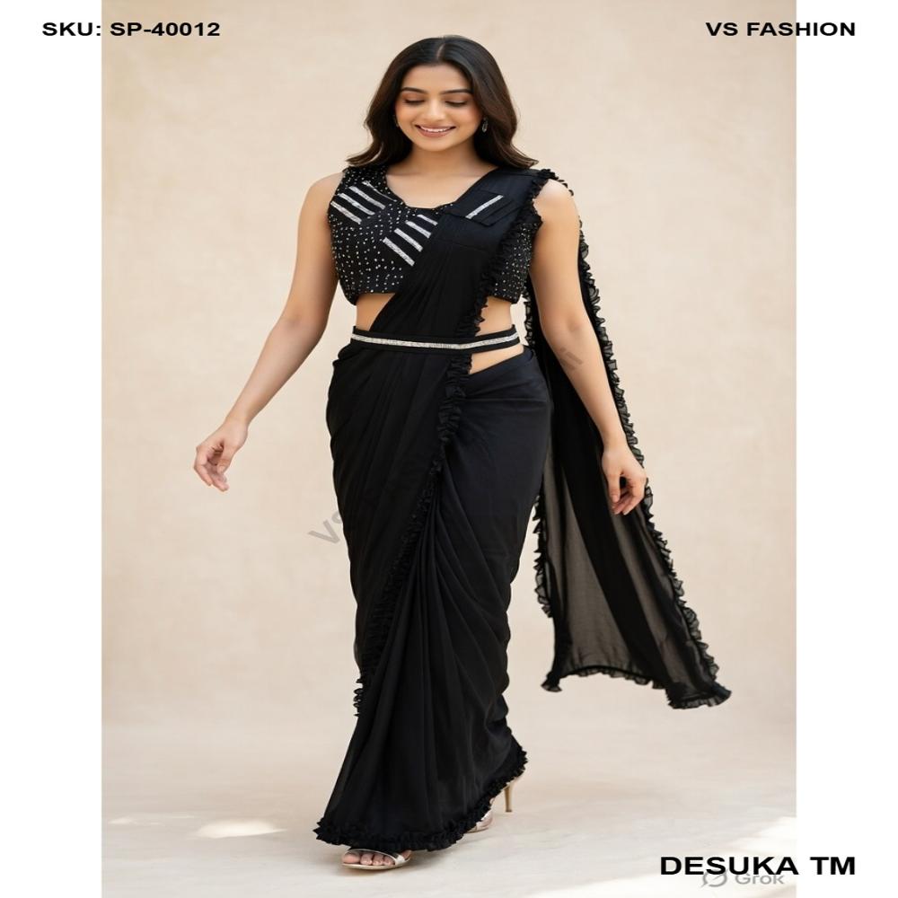 SP-40012 Lycra Ready-to-Wear Saree