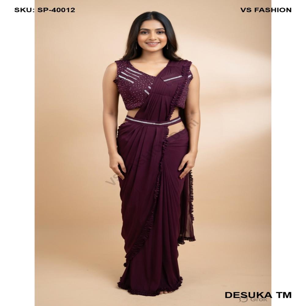 SP-40012 Lycra Ready-to-Wear Saree