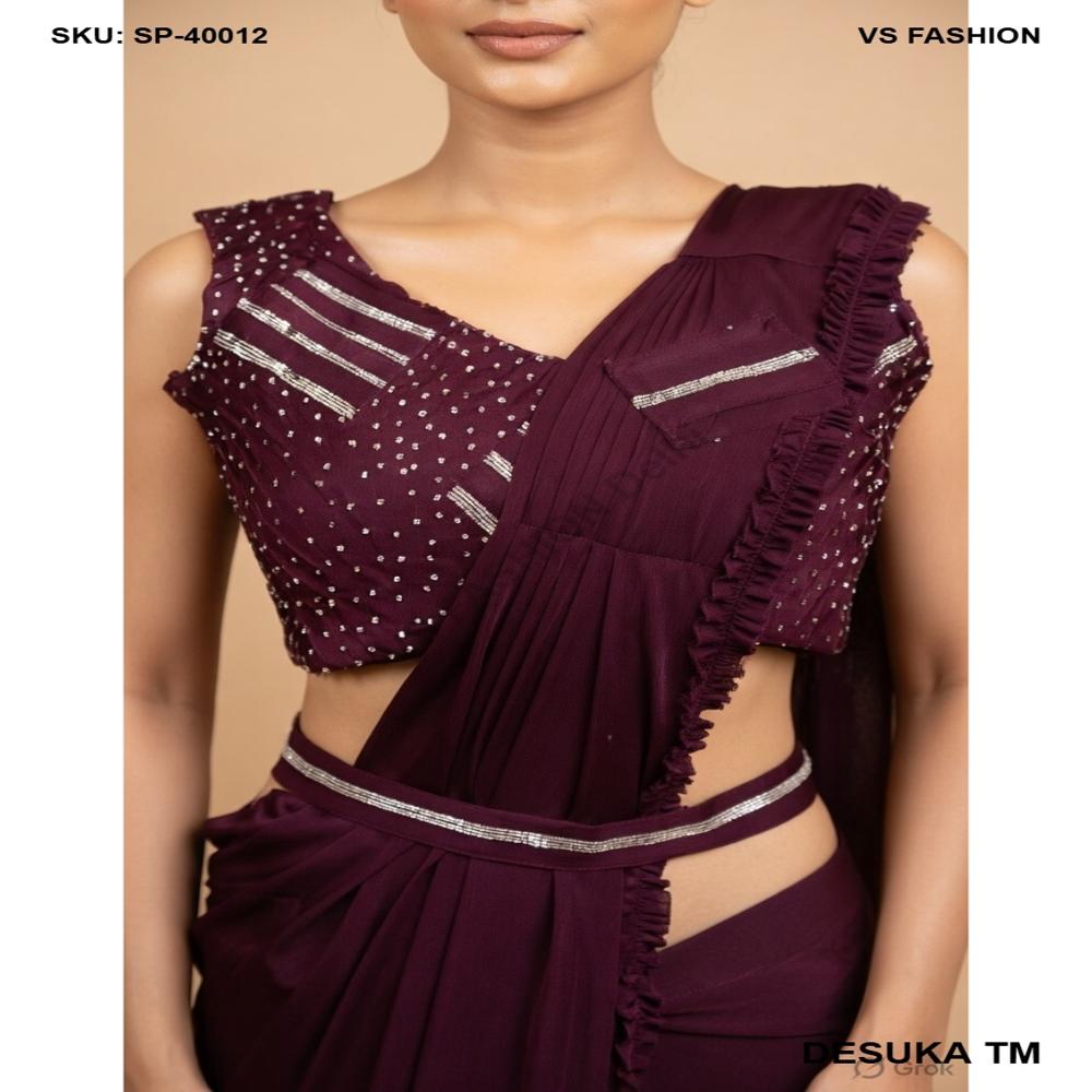 SP-40012 Lycra Ready-to-Wear Saree