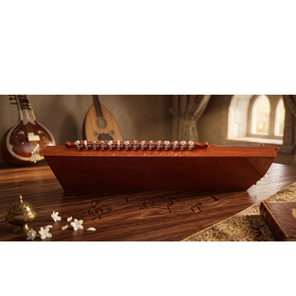 Swarmandal Cum Tanpuri in Tune Wood for Beginners & Professional Musicians