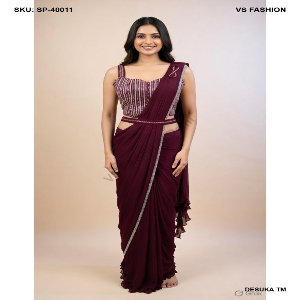 SP-40011 Lycra Party Wear Saree
