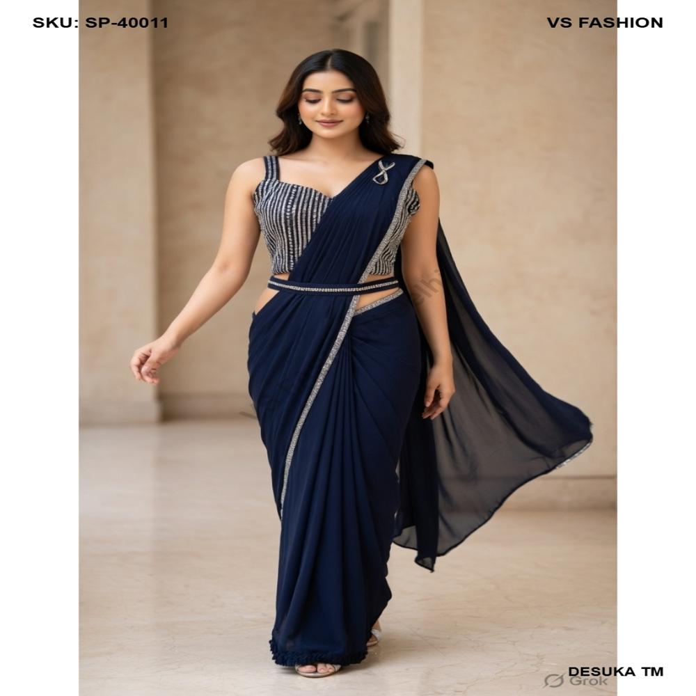 SP-40011 Lycra Party Wear Saree