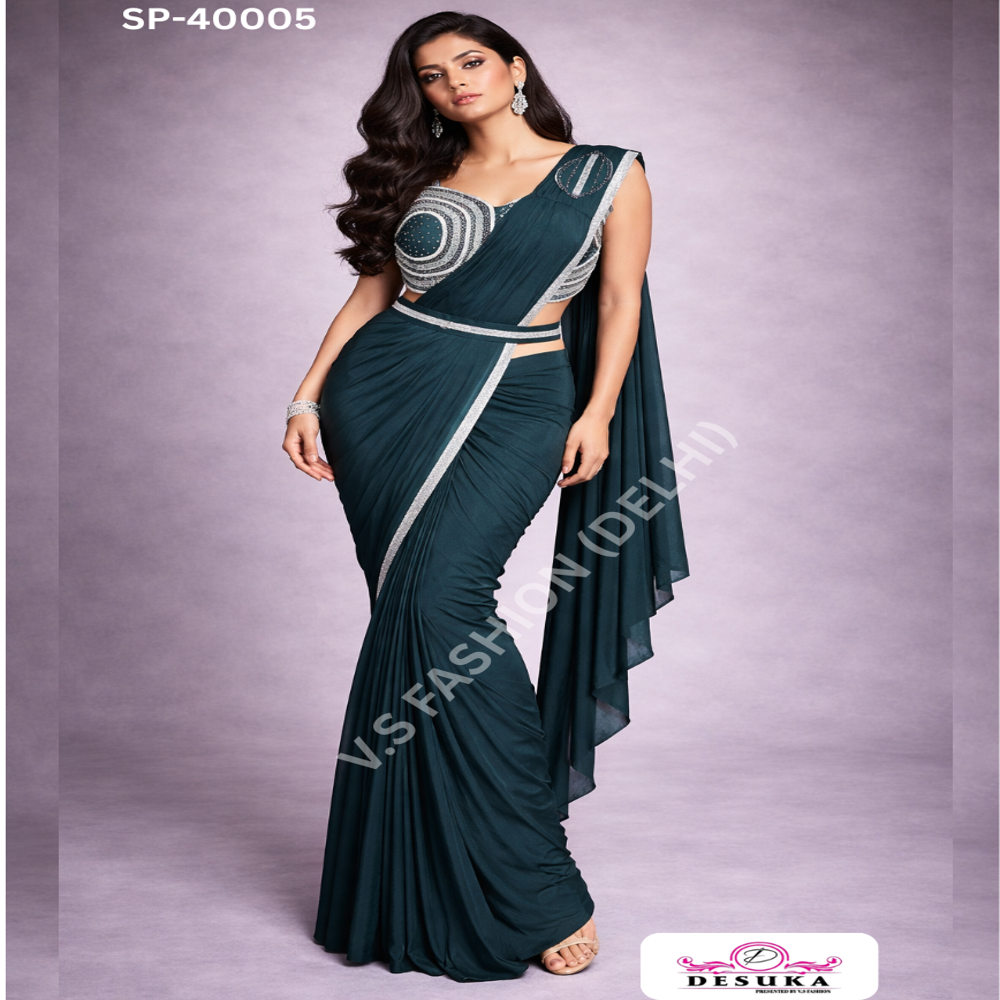 SP-40005 Lycra Draped Saree