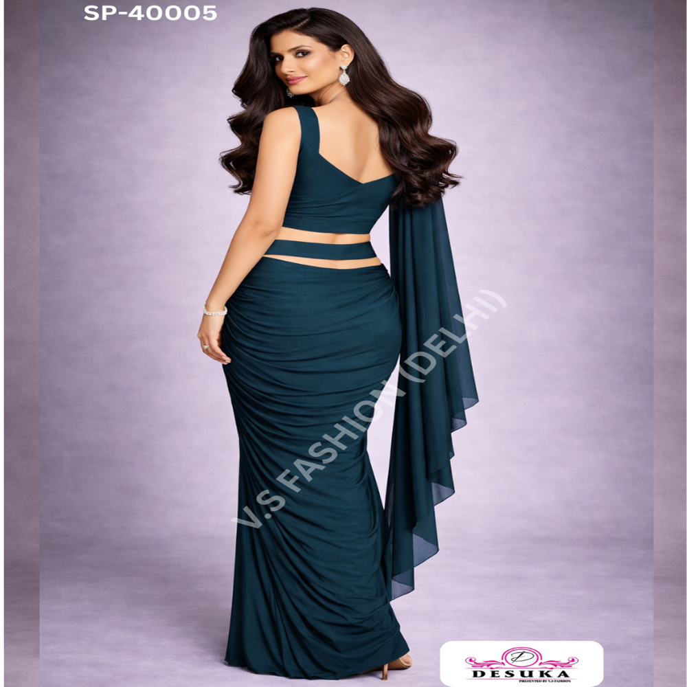 SP-40005 Lycra Draped Saree