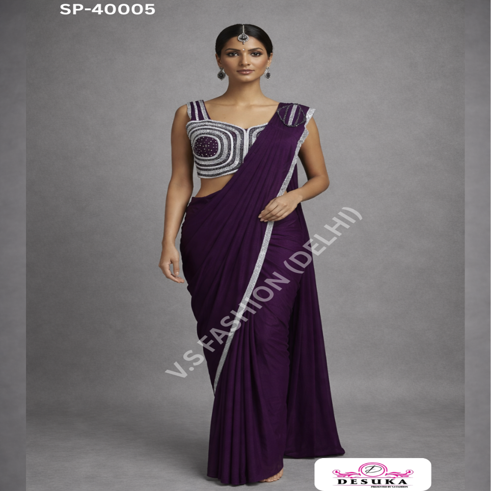 SP-40005 Lycra Draped Saree
