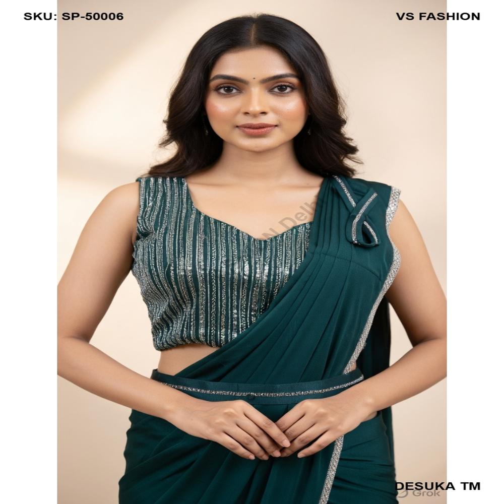 SP-40006 Heavy Sequies Saree