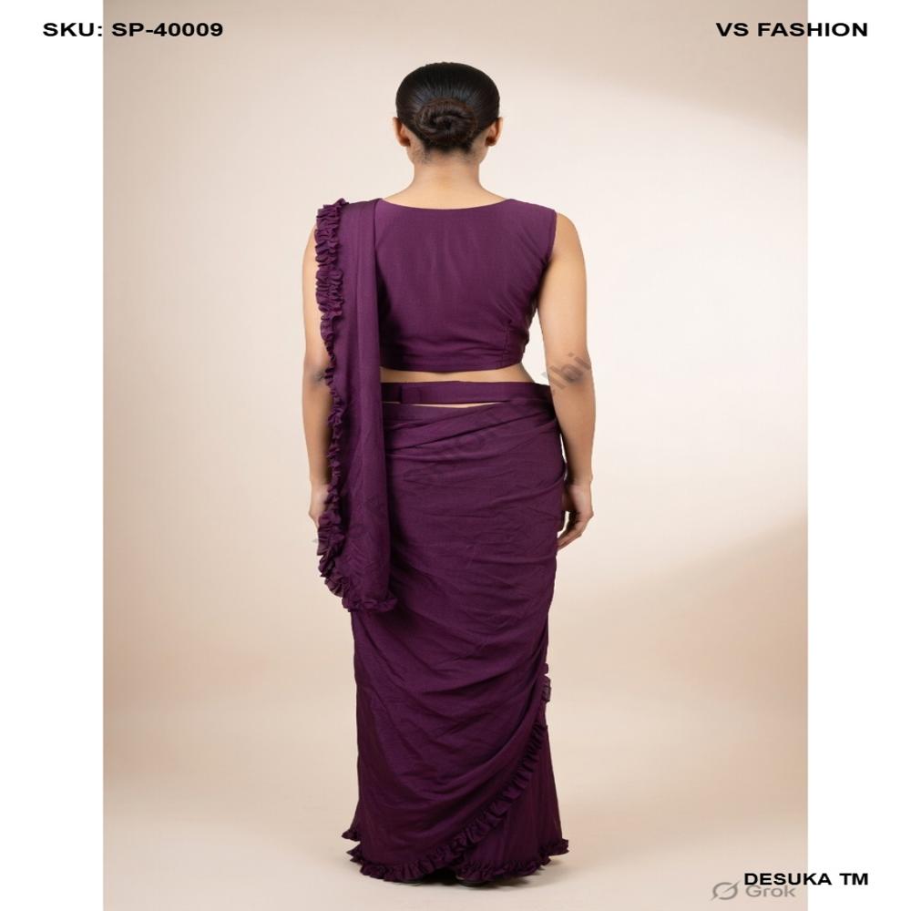 SP-40009 Pre-Draped Ruffle Saree