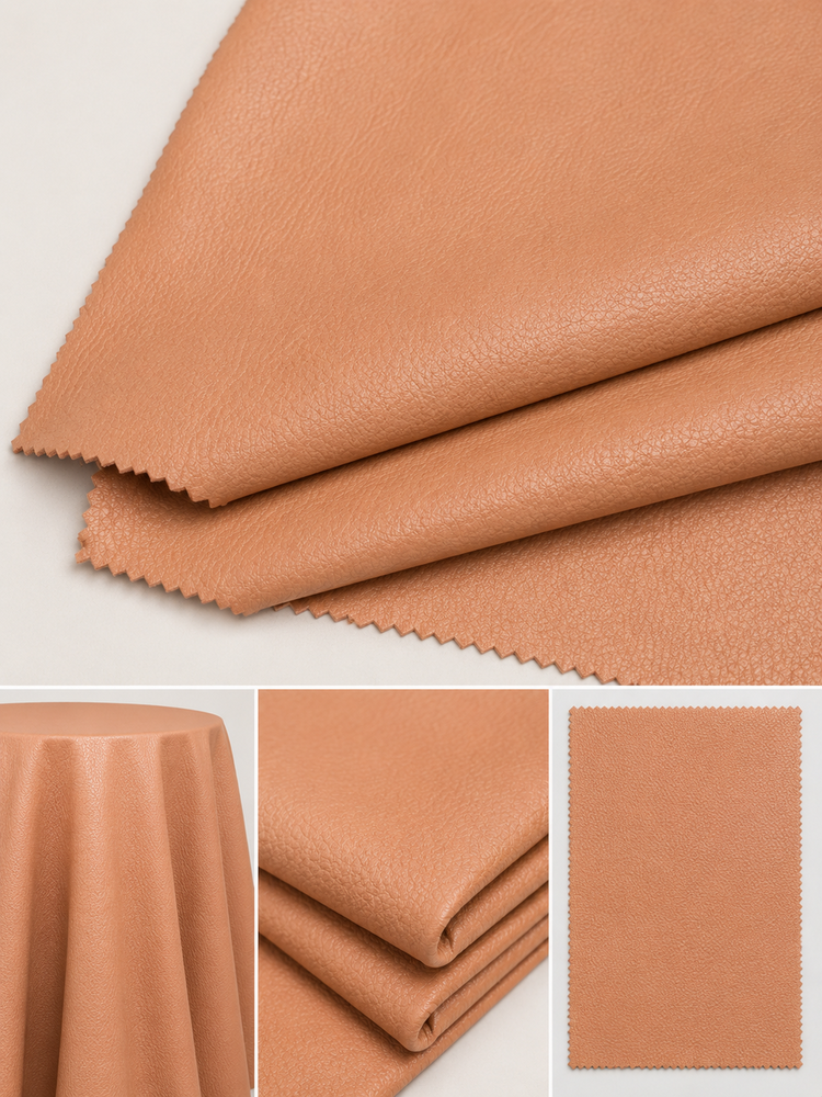 Peach Leather Imported Fabric