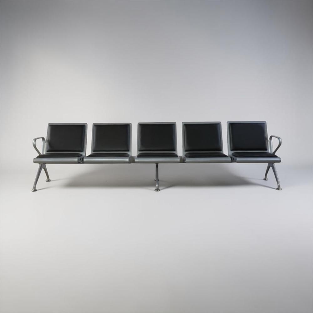 5 Seater Waiting Bench With Cushion - Color: Silver (Frame)