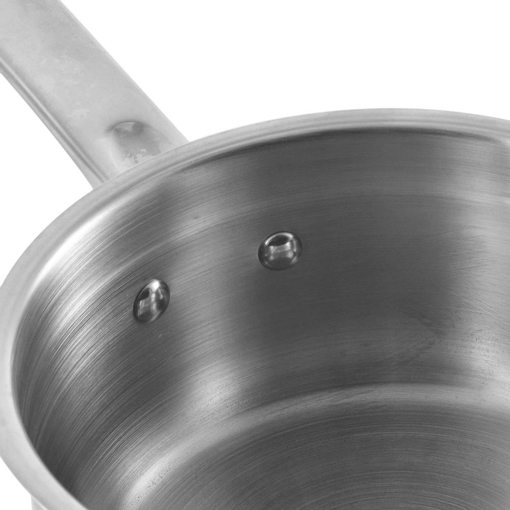 Vinod Two Tone Stainless Steel Saucepan with Glass Lid 2.3 Litre, 18 cm (6.2mm Thick) | SAS Bottom | Sturdy Riveted Handle | 2 Year Warranty | Induction Friednly - Silver