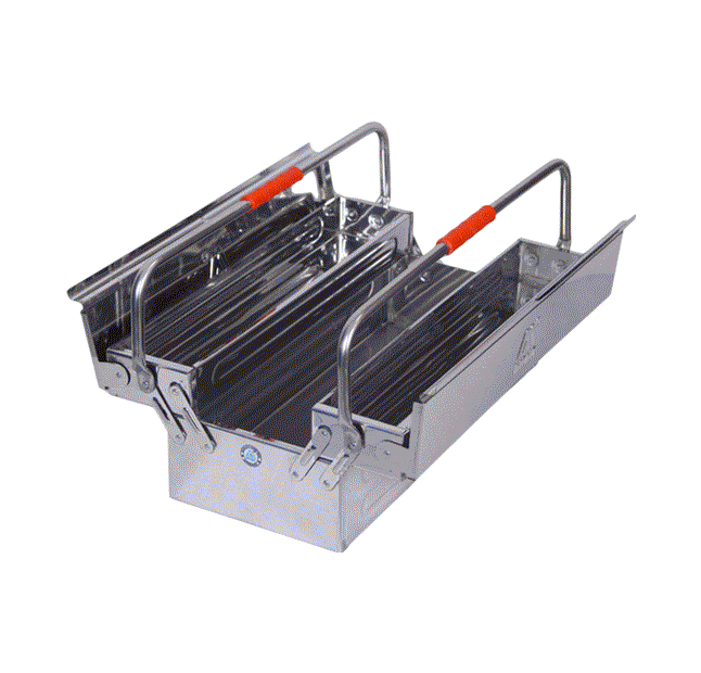 स्टेनलेस स्टील (SS) कैंटिलीवर टूल बॉक्स MGMT-SSTB3C (3 Compartments)