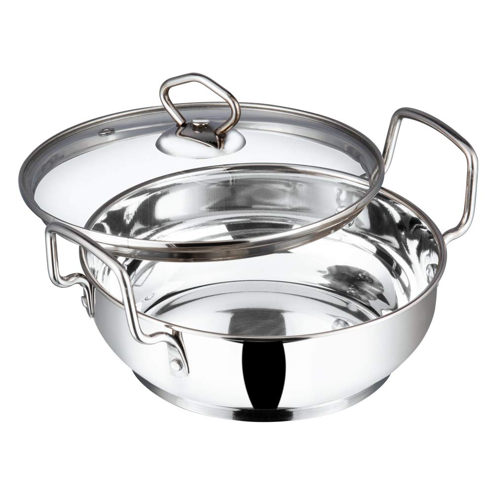 Stainless Steel Kadhai with Glass Lid 3.7 L