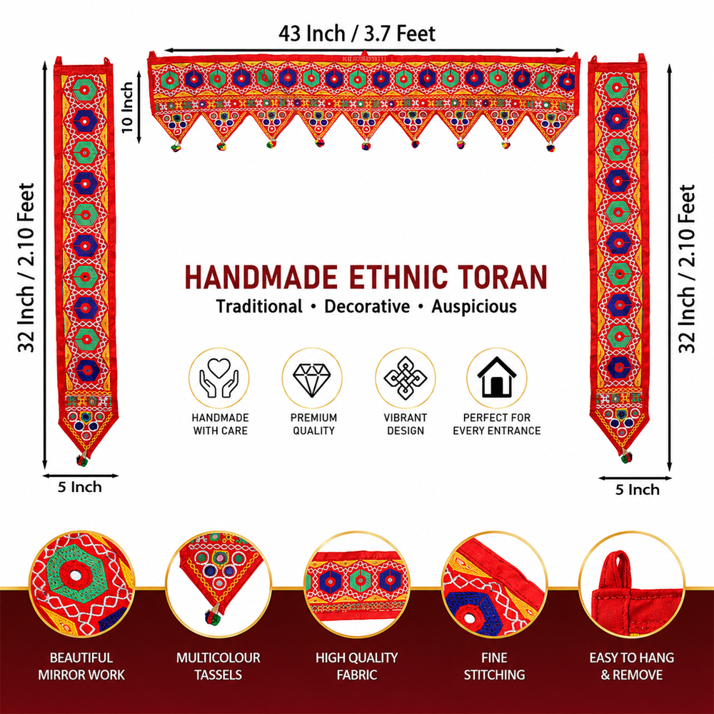 KRISHNA HANDLOOM Handmade Toran for House Entrance H 4