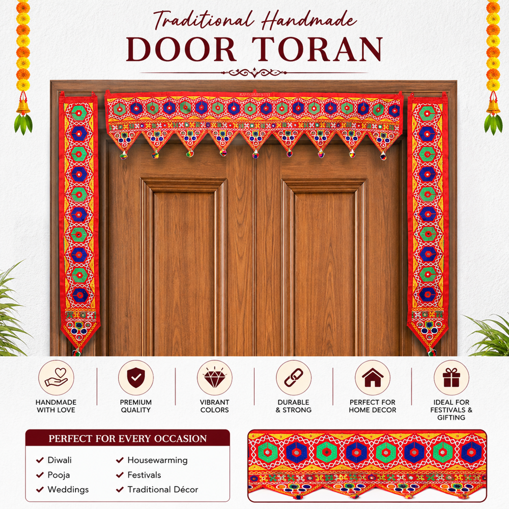 KRISHNA HANDLOOM Gujarati Toran for Indian Home Decor H 6