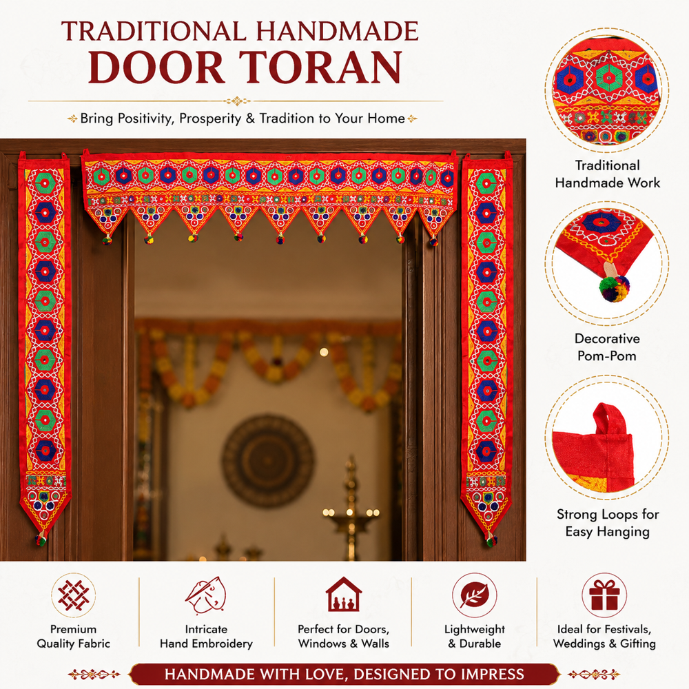 KRISHNA HANDLOOM Main Door Toran for Indian Home Decor H 8