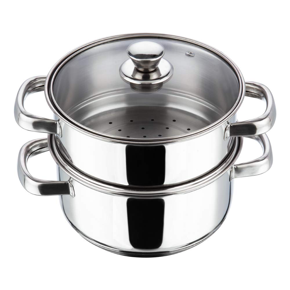 2 Tier Stainless Steel Idli Steamer For Kitchen - Capacity: 3 Ltr