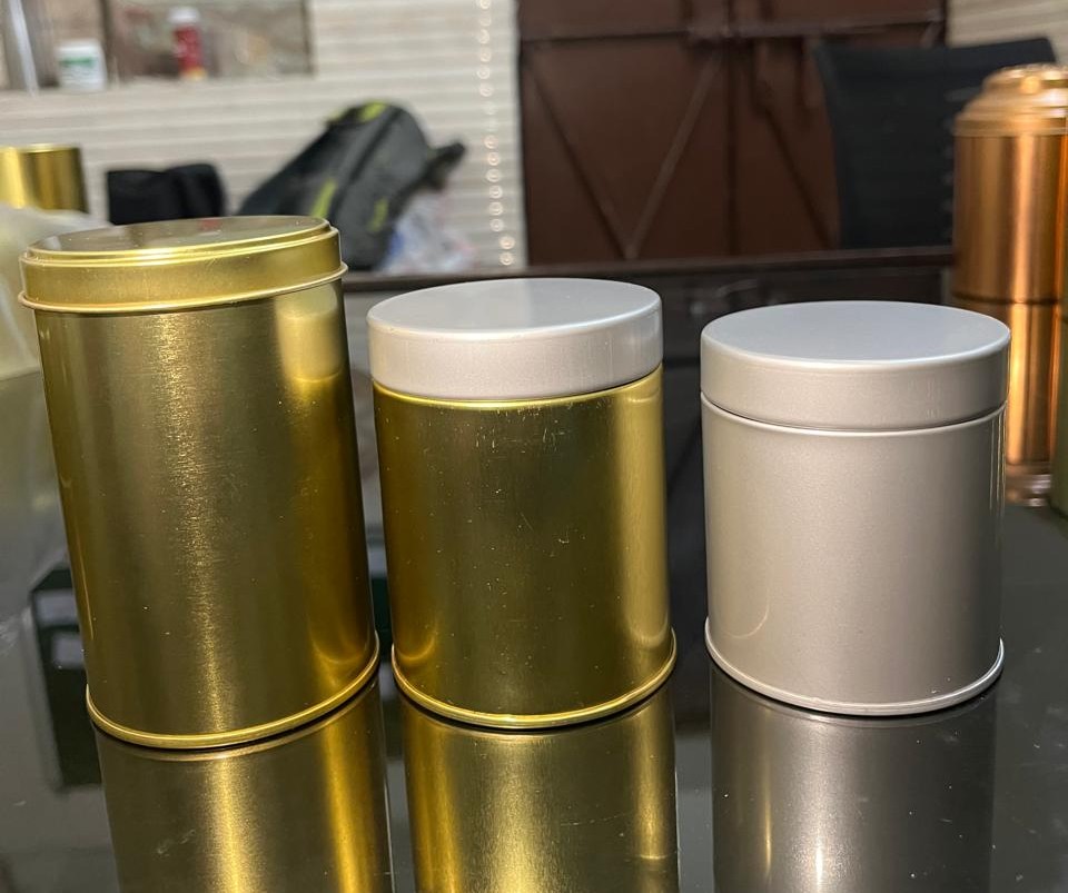 Cylindrical tin Box 65 Dia