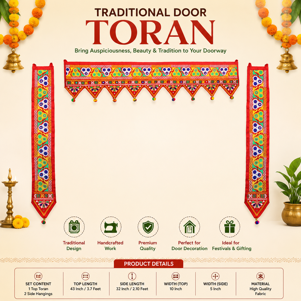 KRISHNA HANDLOOM Gujarati Toran for Home Decoration I 1