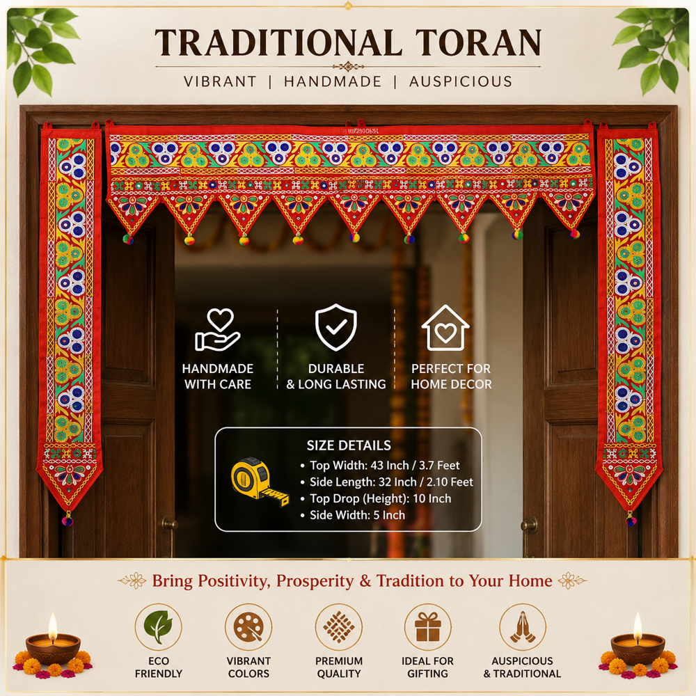 KRISHNA HANDLOOM Gujarati Toran for Home Decoration I 1