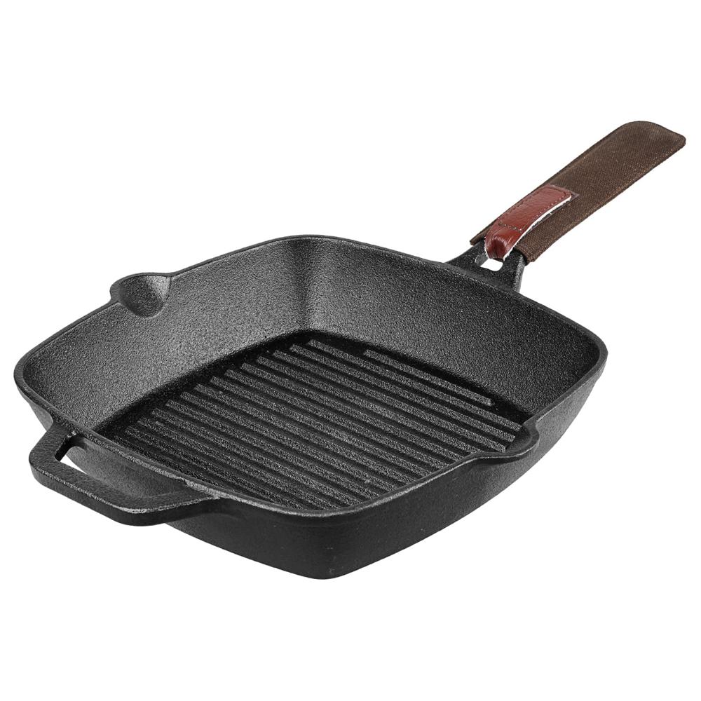 Pre Seasoned Cast Iron Grill Pan 24 Cm - Capacity: 2 Ltr