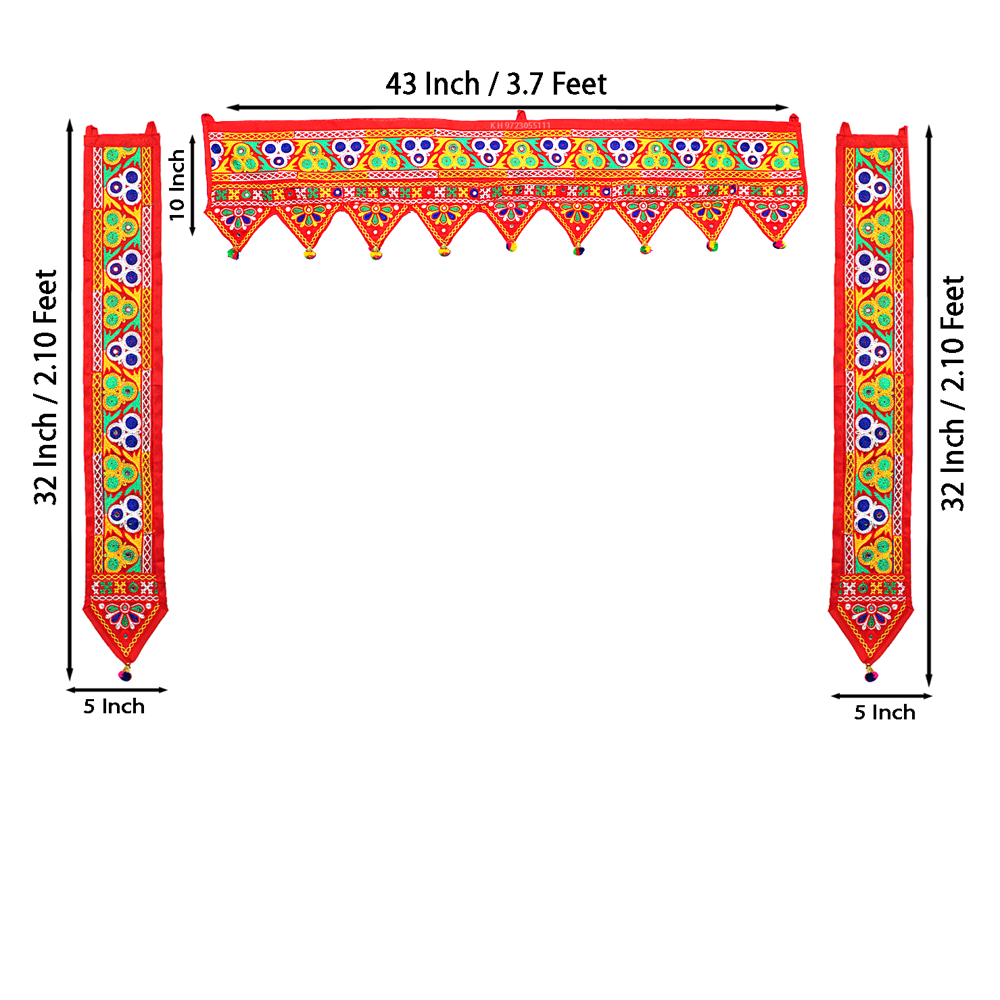 KRISHNA HANDLOOM Temple Entrance Toran for Home Decoration I 7