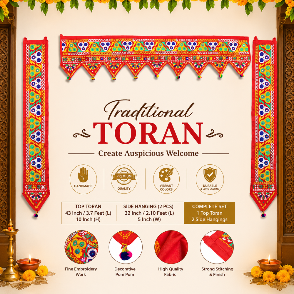 KRISHNA HANDLOOM Embroidery Toran for Home Decoration I 8