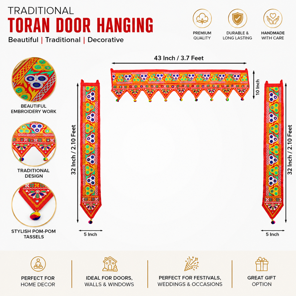 KRISHNA HANDLOOM Gujarati Toran for Main Door Decor I 11