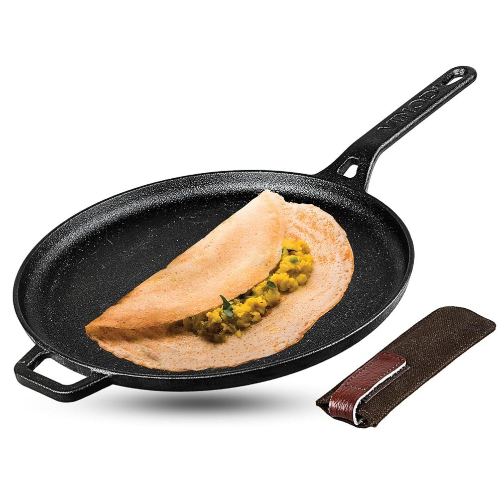 Pre-Seasoned Cast Iron Dosa Tawa 28 cm