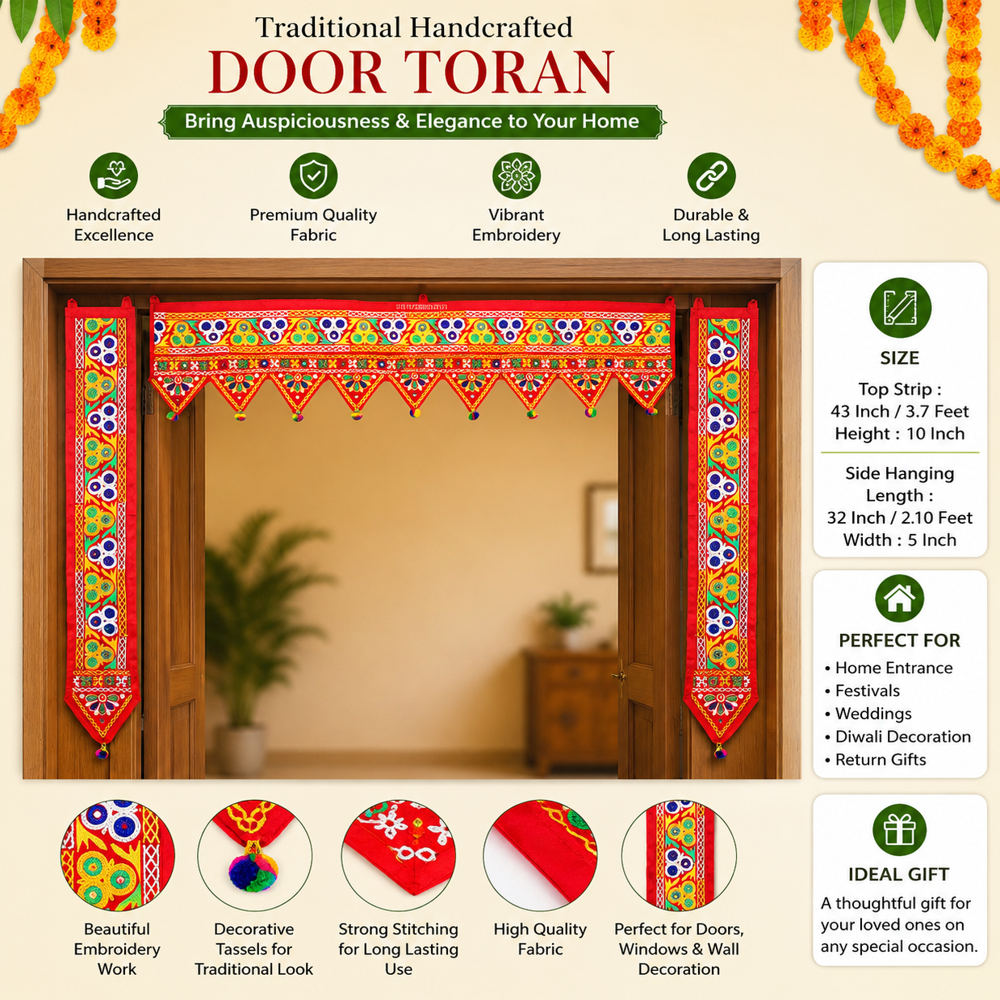 KRISHNA HANDLOOM Main Door Toran for Main Door Decor I 13