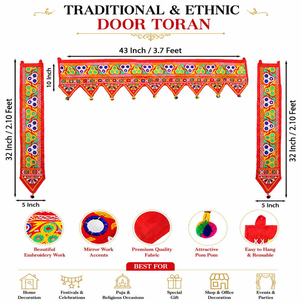 KRISHNA HANDLOOM Main Door Toran for Main Door Decor I 13