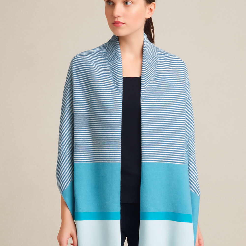 Fine wool ikkat stripe stoles