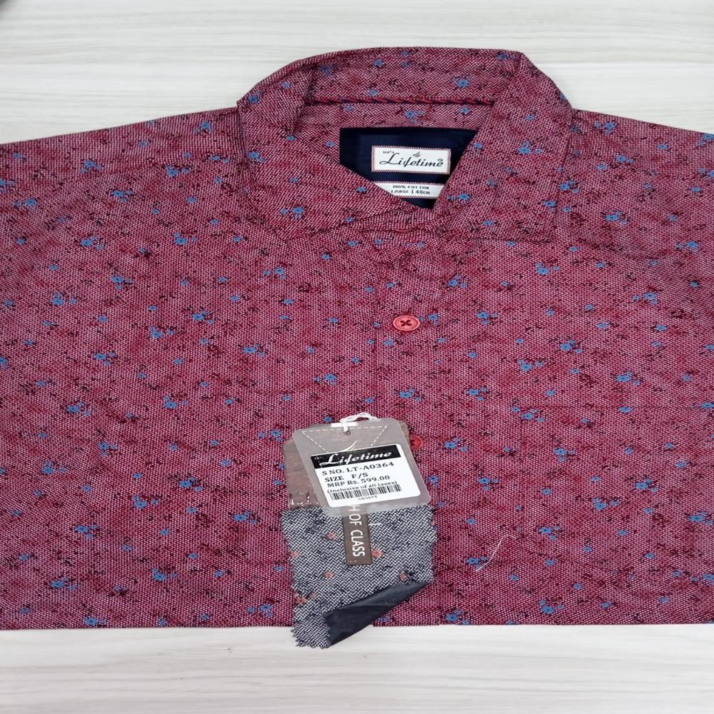 red pinted shirt
