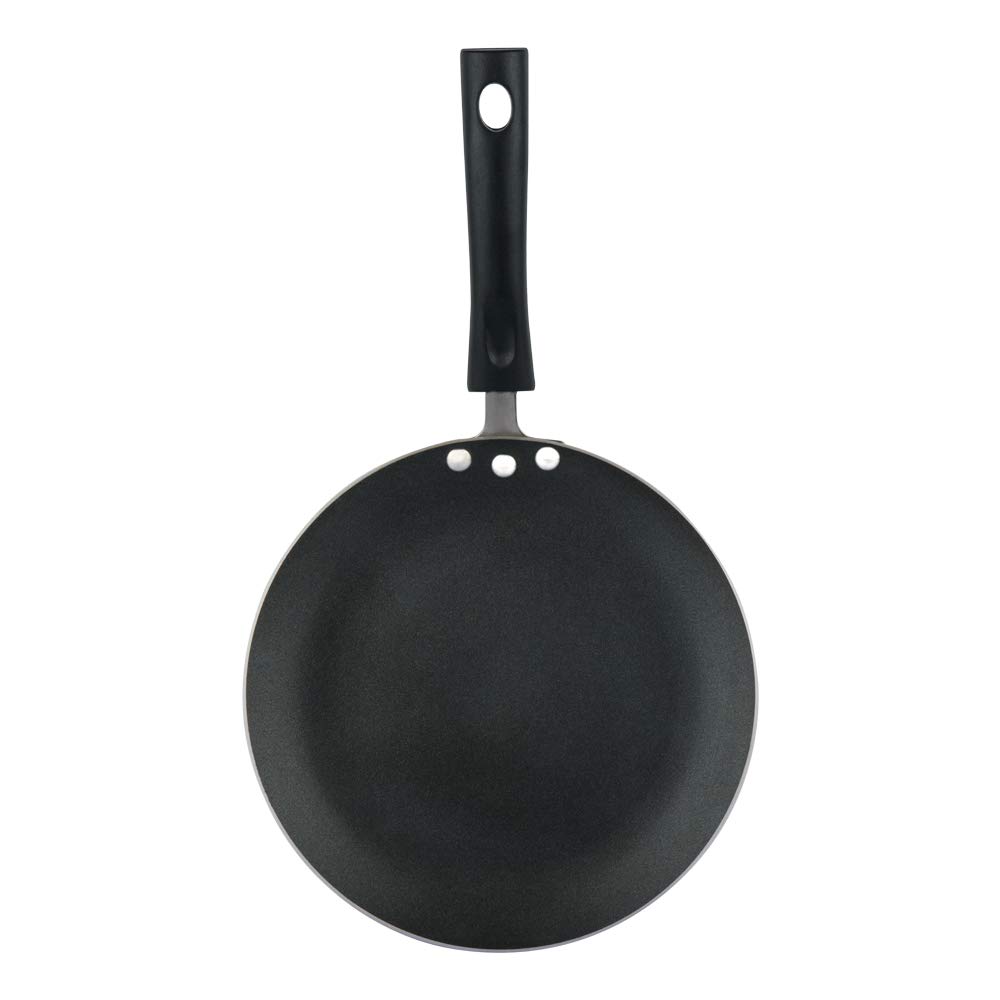 Vinod Zest Aluminium Non Stick Concave Tawa - 24cm | Roti/Chapati/Paratha/Dosa Tawa | 4mm Thick | Bakelite Handle | Induction and Gas Base | 1 Year Warranty