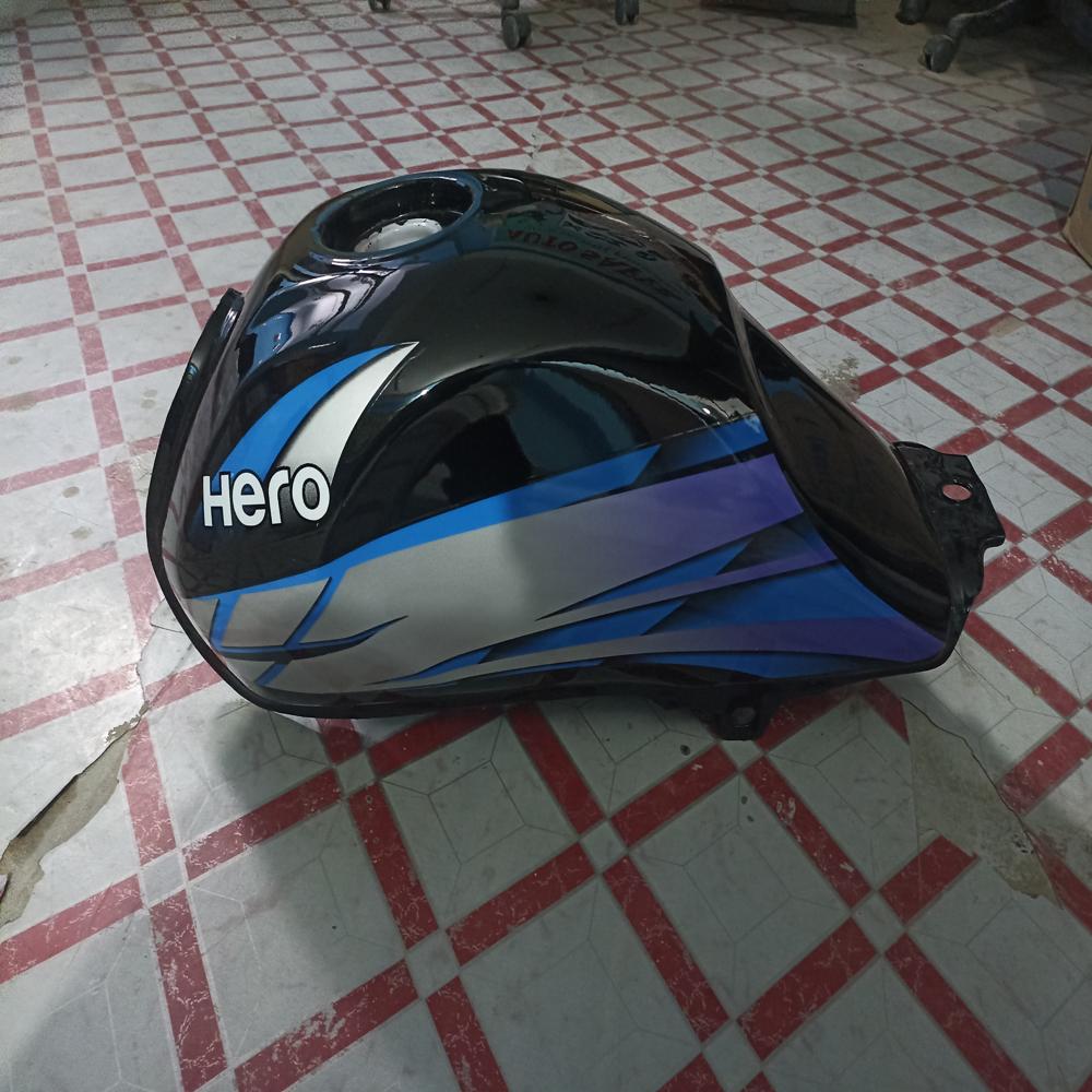 Petrol Tank Hf Deluxe Black Blue 