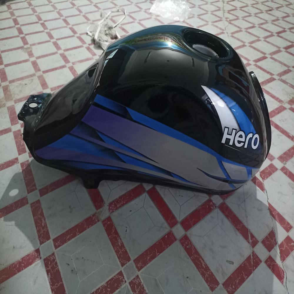 Petrol Tank Hf Deluxe Black Blue 
