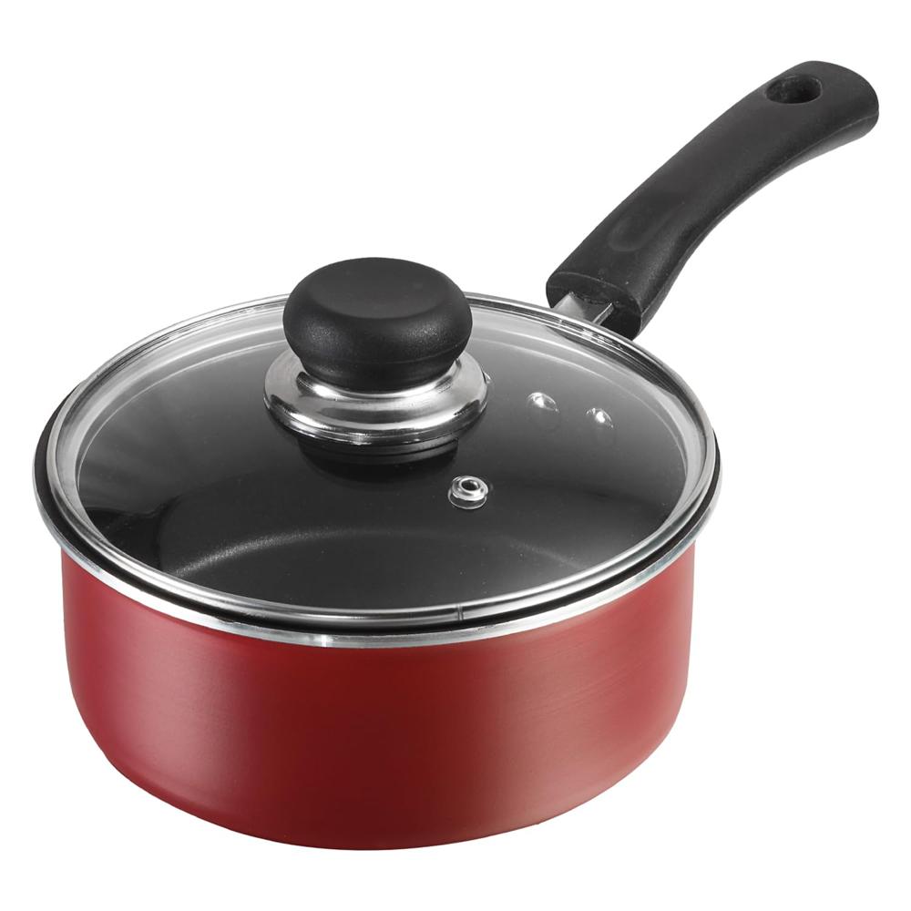 Aluminium Non Stick Saucepan with Glass Lid - 1.6 Litre