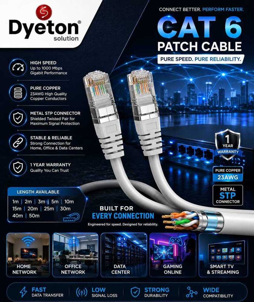 Cat 6 Cable By Jain Infotech