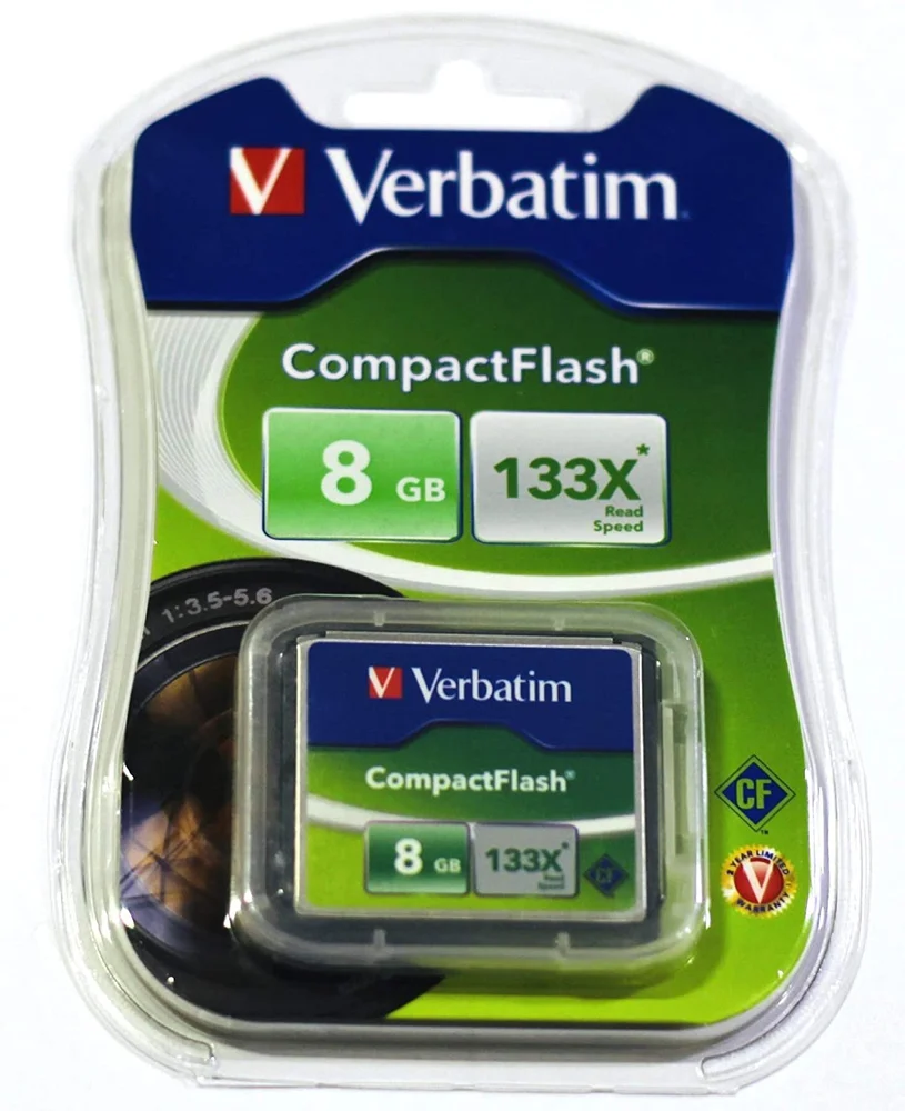 Verbatim 62860 8GB Compact Flash CF Card (133X)