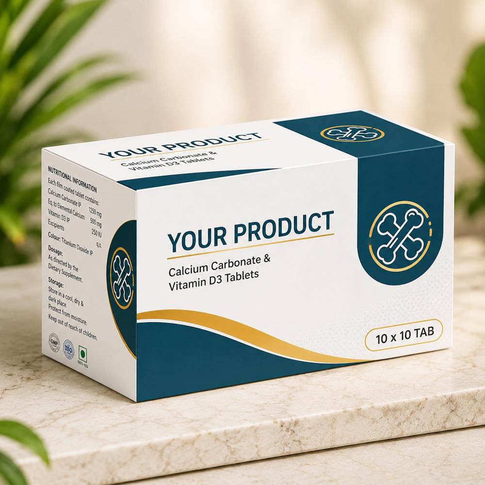 Calcium Carbonate with Vitamin D3 Tablets | Bone & Joint Health Supplement