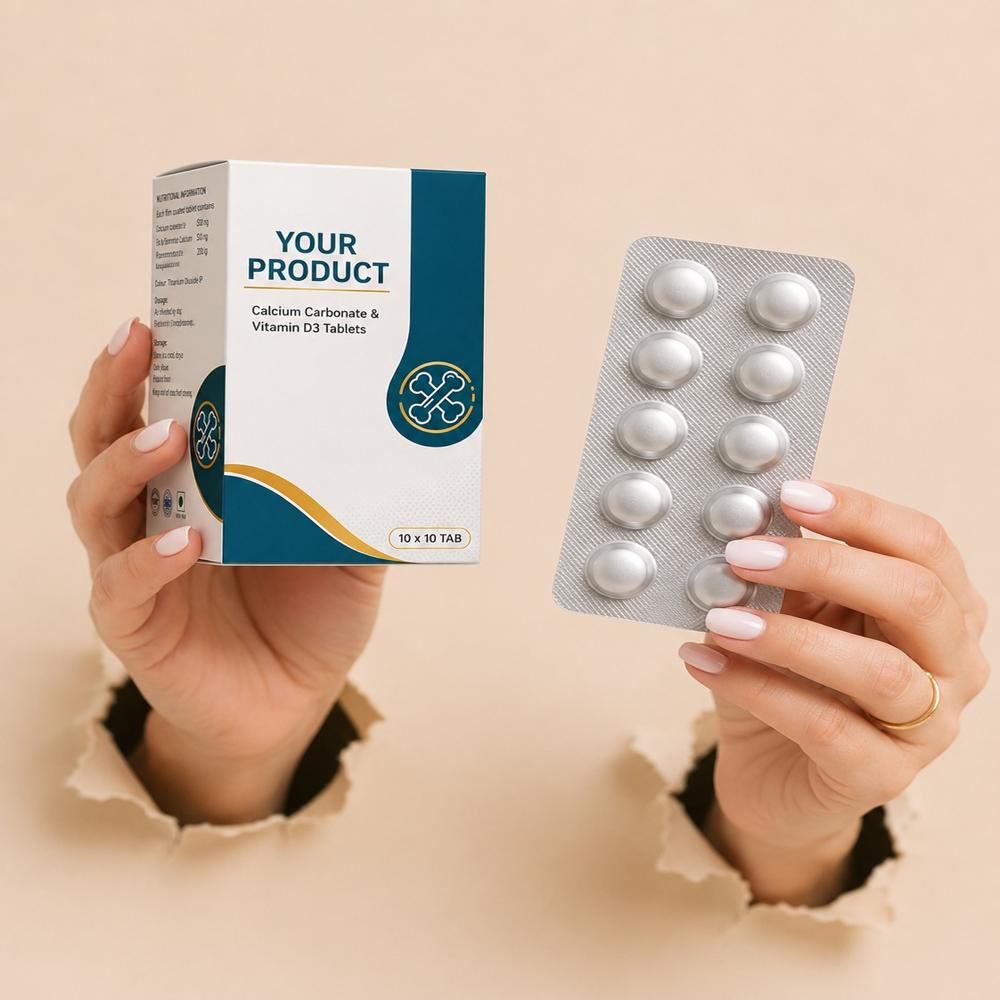 Calcium Carbonate with Vitamin D3 Tablets | Bone & Joint Health Supplement