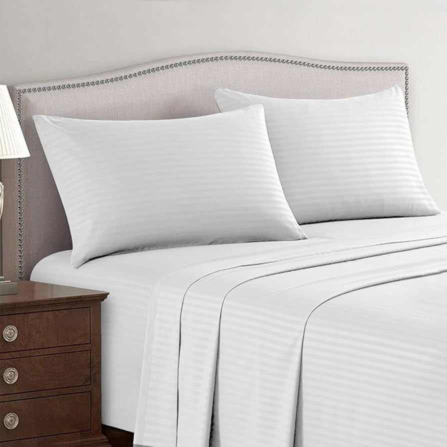 Hotel Bed Linen - Cotton-rich Blend, King-queen-double-single, White, Anti-pilling, Hypoallergenic, Moisture Wicking